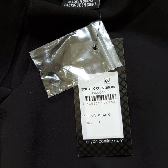 CITY CHIC Plus Size Hi-Low Cold Shoulder Long Sleeve Top - Picture 6 of 11